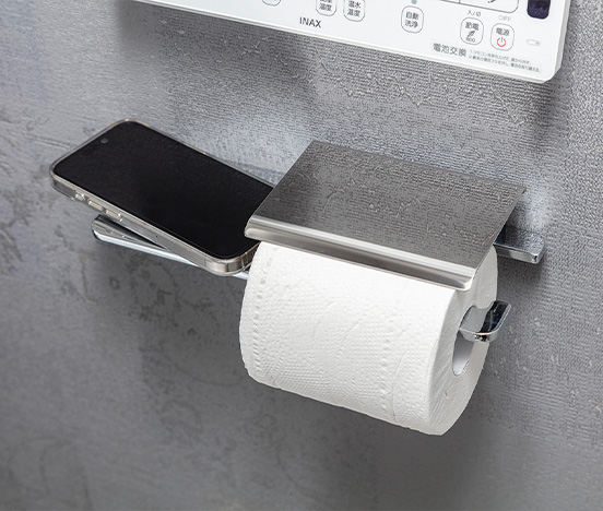 おしゃれなペーパーホルダー小物置き