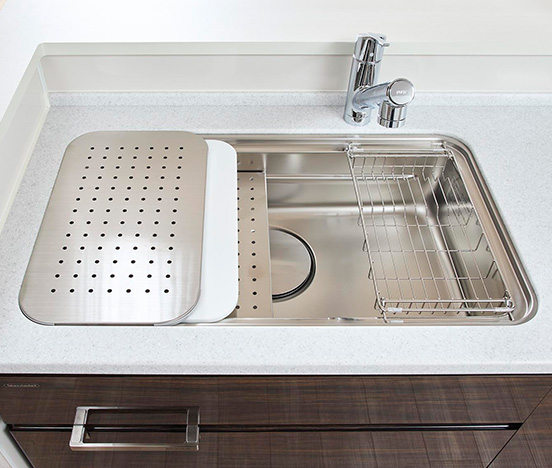 静音仕様で快適なワイドシンク