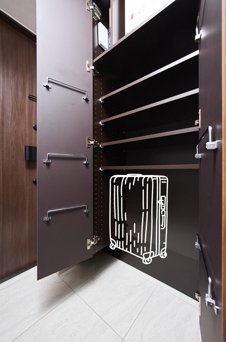 キャリーバッグ置き