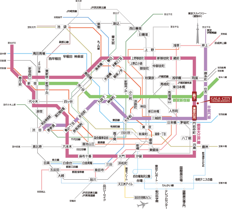 現地案内図 - 新築分譲賃貸マンション|ガーラ・シティ深川森下 現地案内図 - 新築分譲賃貸マンション|ガーラ・シティ深川森下