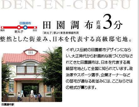 田園調布　直通3分「新丸子」駅より東急東横線利用