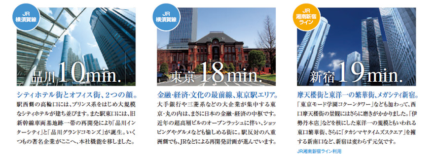 品川　10分　/　東京　18分　/　新宿　19分