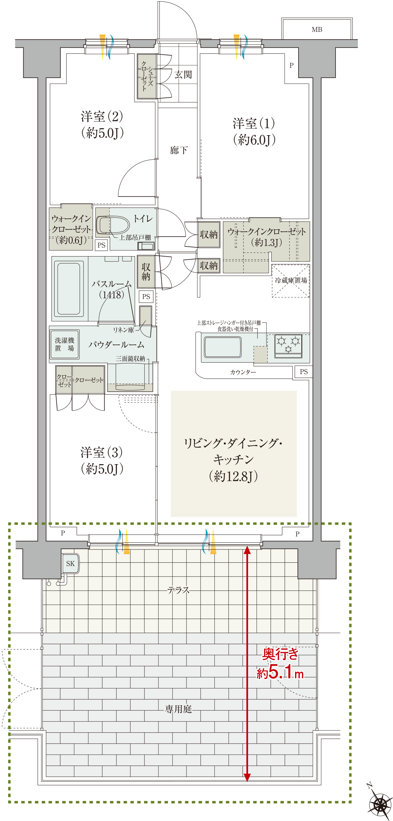 G3g type 間取り図