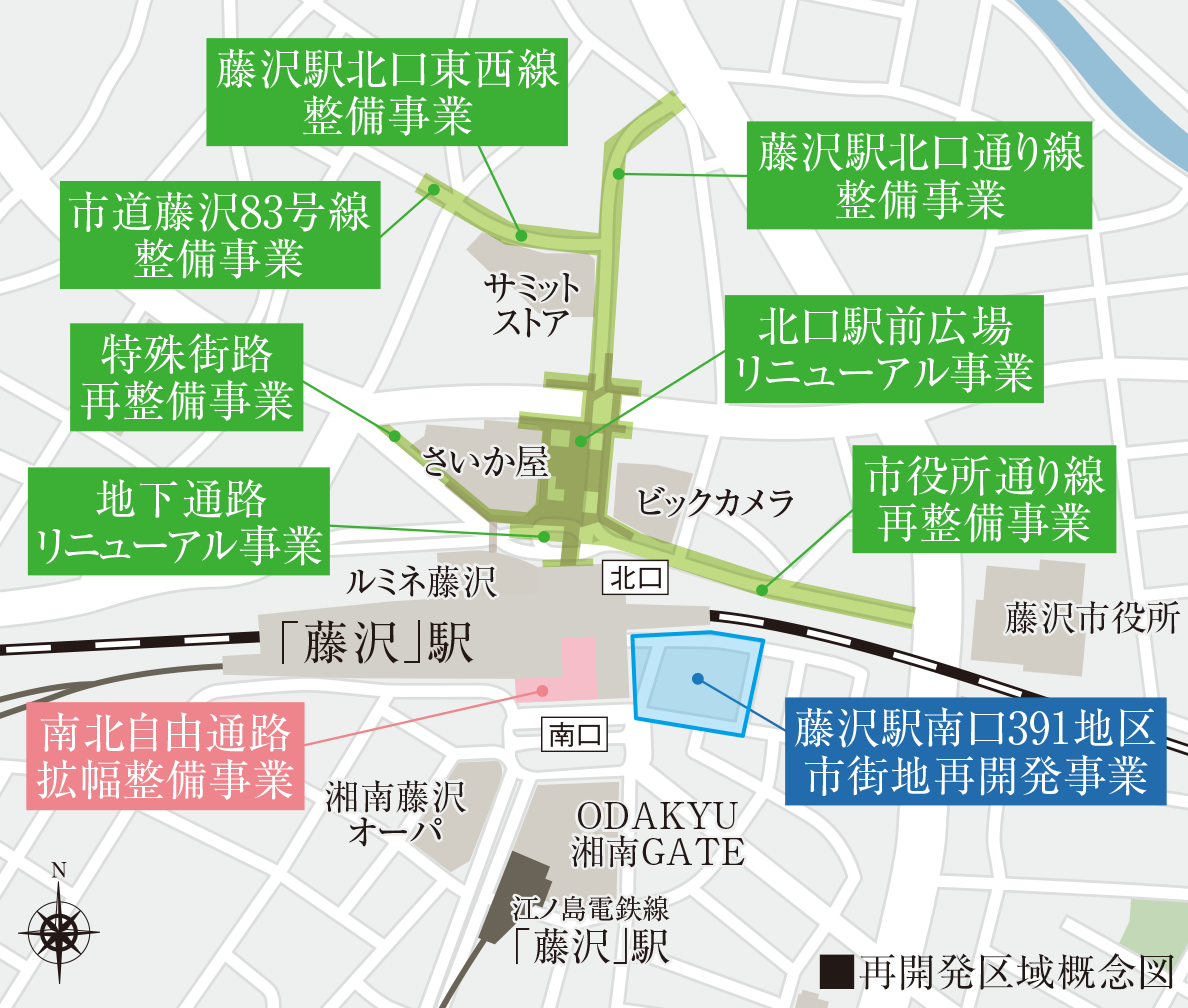 ■再開発区域概念図