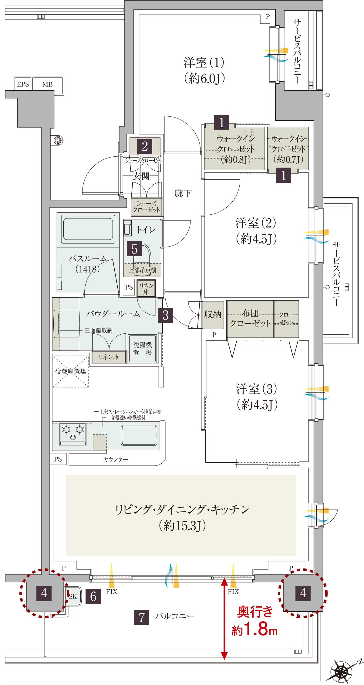 A type 間取り図