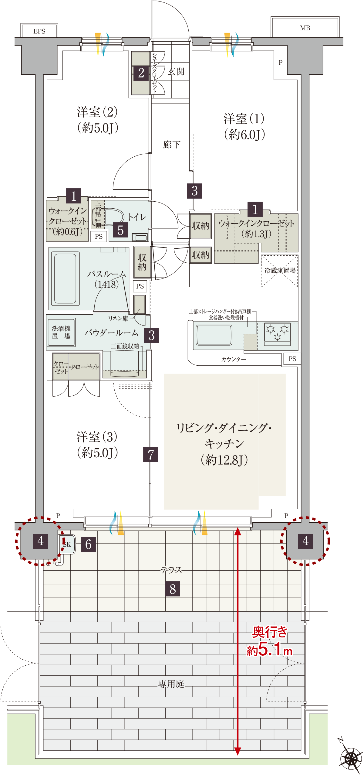 G3g type 間取り図