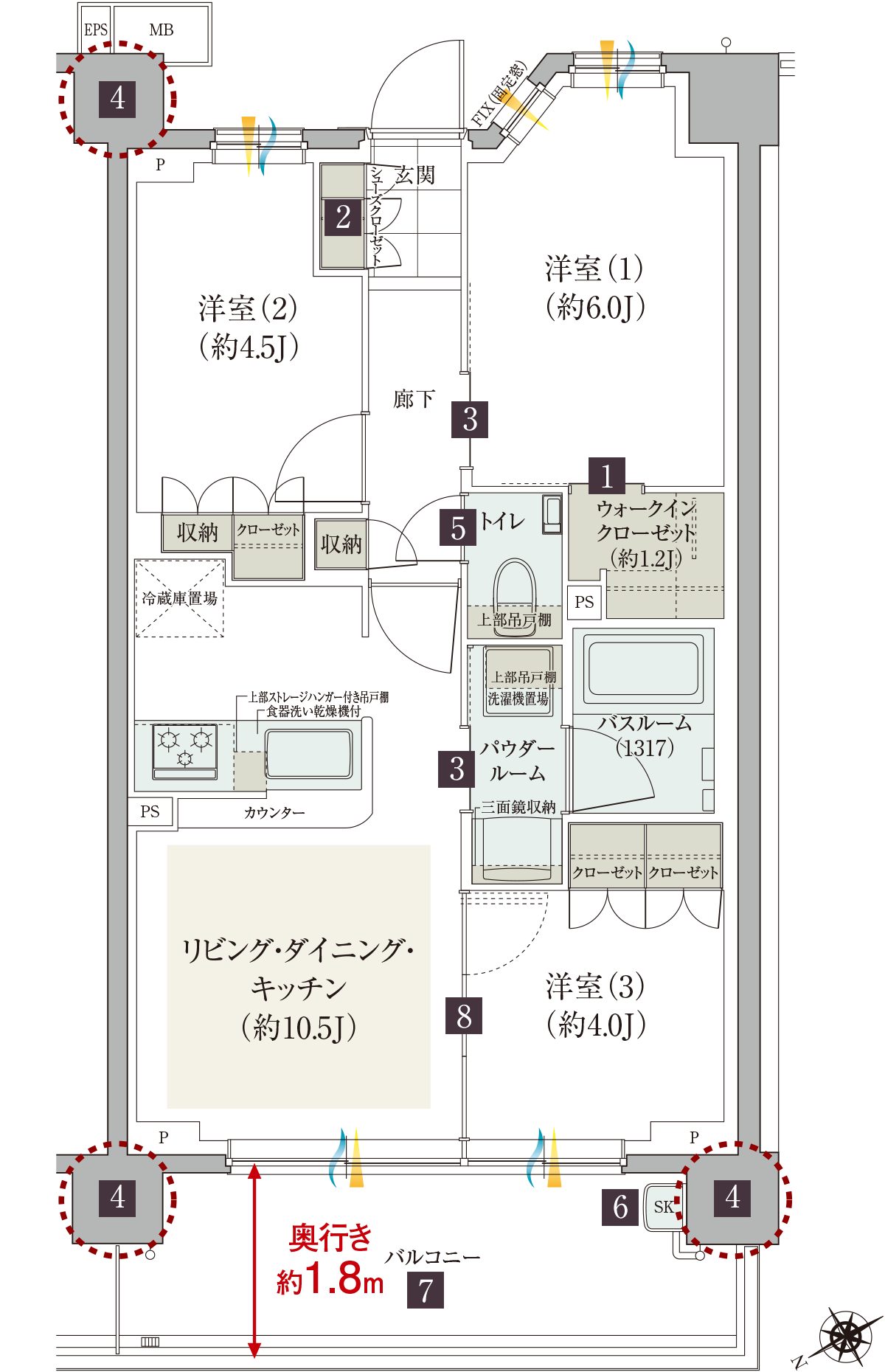 J type 間取り図