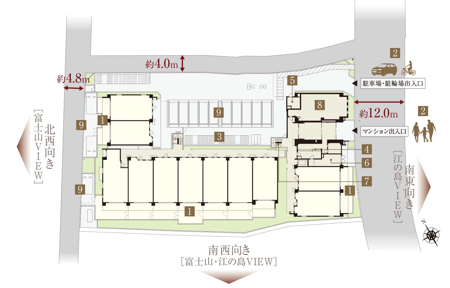 ■敷地配置図イラスト