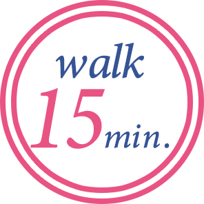 walk 15min.
