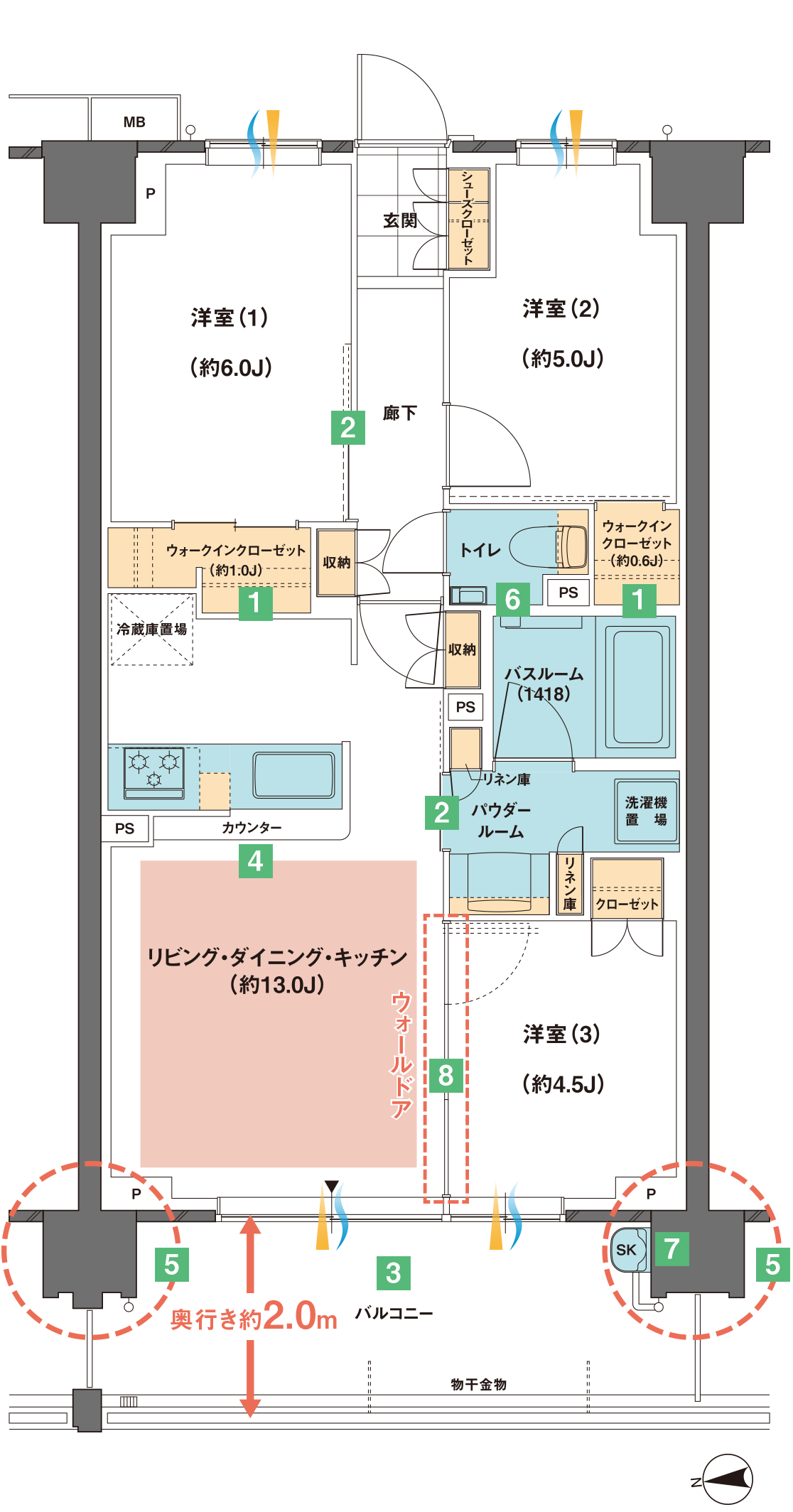 B4 TYPE 間取り図