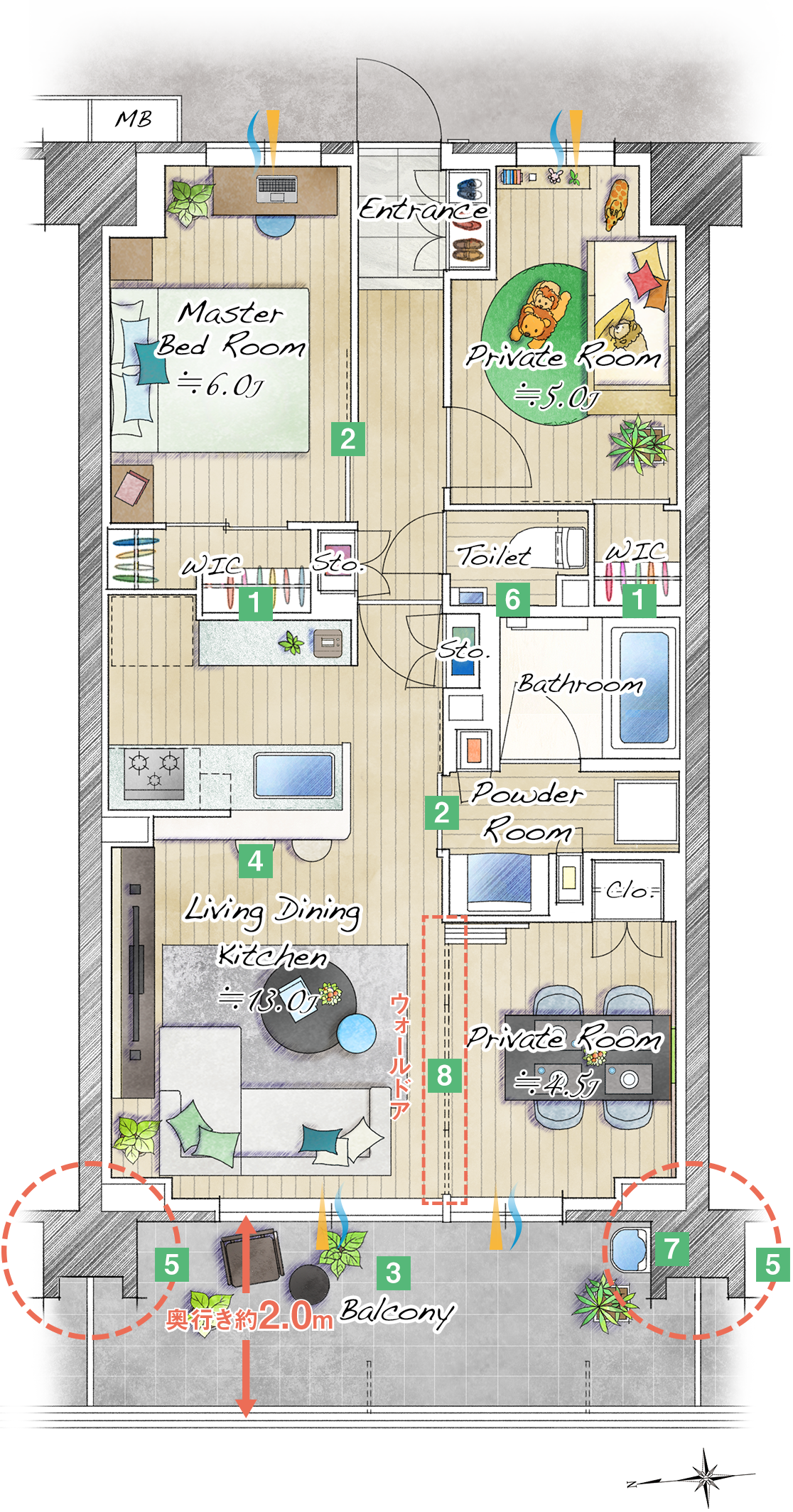 B4 TYPE 間取り図
