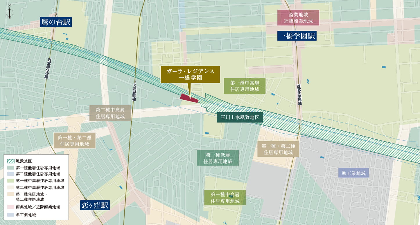 風致地区エリア図