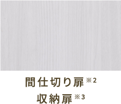 間仕切り扉※2 収納扉※3