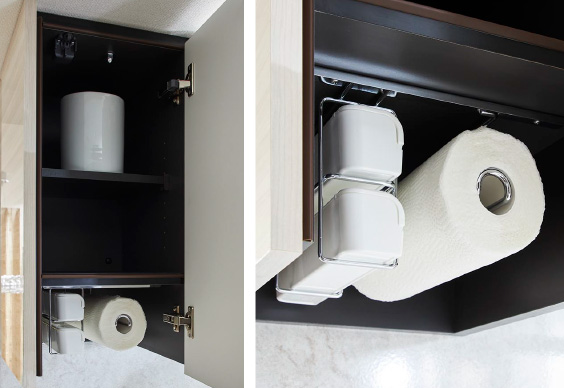 ストレージハンガー付き吊戸棚