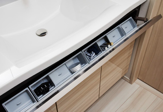 ボウル下ポケット収納