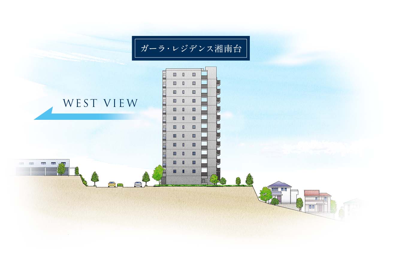 ［眺望概念イラスト］