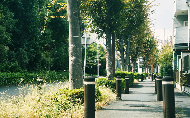 現地周辺の街並み