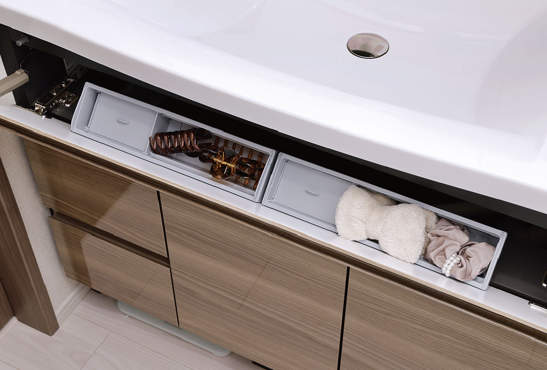 ボウル下ポケット収納